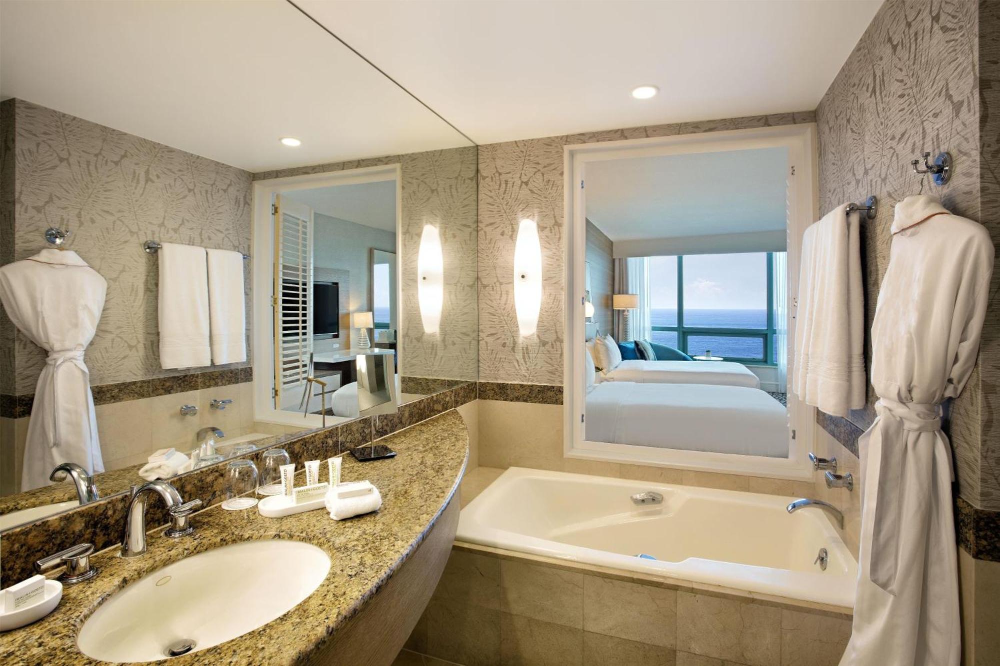 Double Room with Two Double Beds - Partial Ocean View